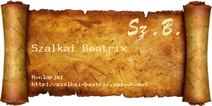 Szalkai Beatrix névjegykártya