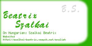 beatrix szalkai business card